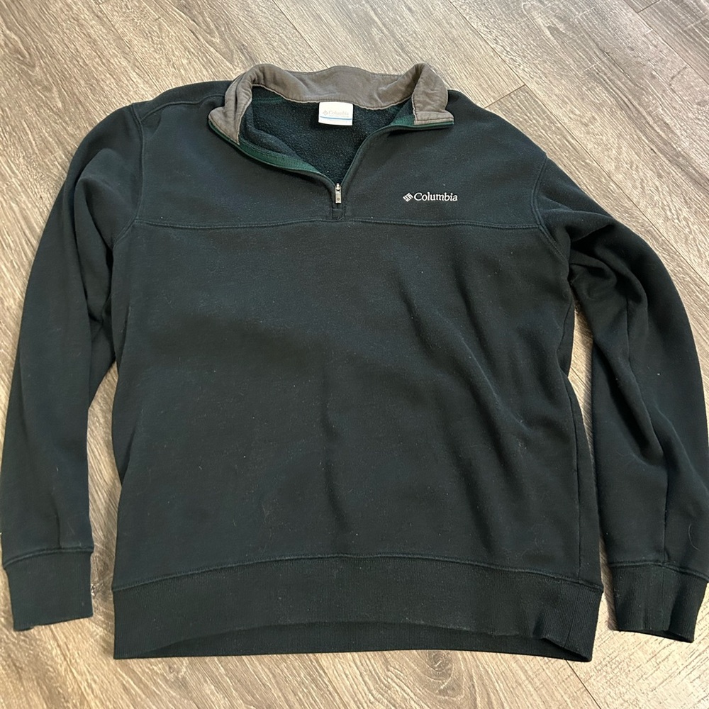 Dark Green Columbia Quarter Zip Pullover